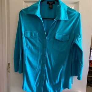 Light blue button down